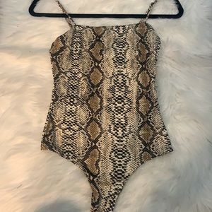 Snake print bodysuit